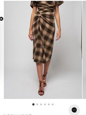 Isabel marant etoile Nicole plaid skirt NWT